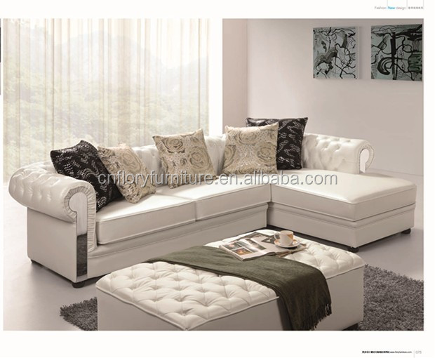High end popular Genuine Leather Living room sofa Bed for bedroom