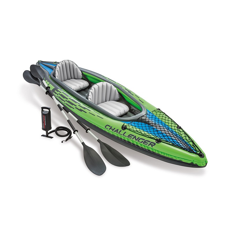 Каяк INTEX CHALLENGER K2 68306 горячая Распродажа рыболовная Каяка 2 человека надувная лодка для каноэ с двумя сидениями океанская каяк