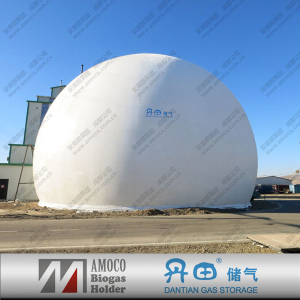 AMOCO 3000m3 двойной мембранный держатель биогаза для хранения биогаза, в Монголии