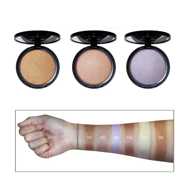 Hot Selling Private Label Single Color Highlighter Pressed Powder Face Makeup Highlighter Custom package