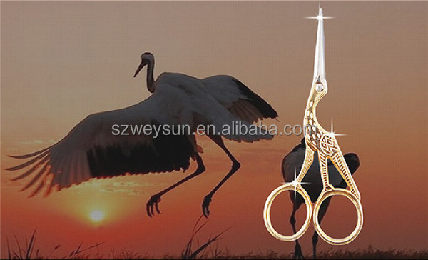 Gold Stork Sewing Scissors Cross-stitch Carbon Steel Tailor Scissor