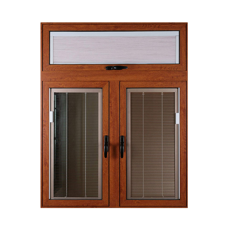 double tempered glass aluminium alloy door and window inserts blinds inside frame