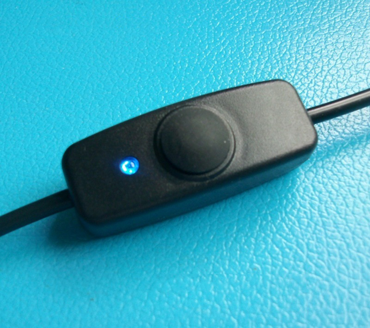 Оригинальный заводской кабель USB, миниатюрный шнур ВКЛ./ВЫКЛ., встроенный переключатель со светодиодной направляющей