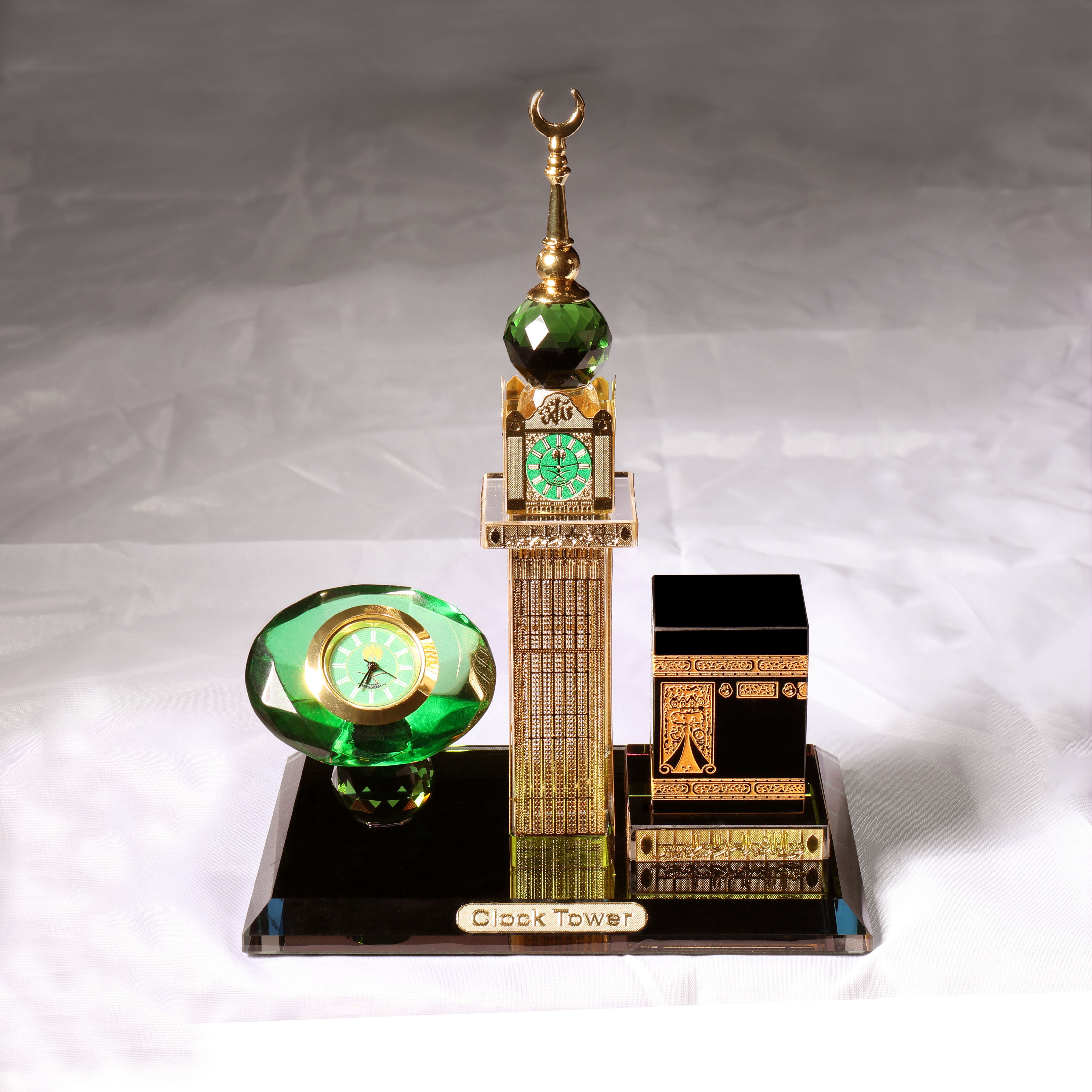 MH-LP0251 стекло Kabba Makkah часы башня Исламская рамка башня подарки