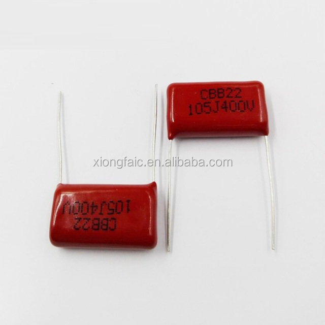 CBB 105J 400V 1 мкФ P20mm Металлизированный пленочный конденсатор с алюминиевой крышкой