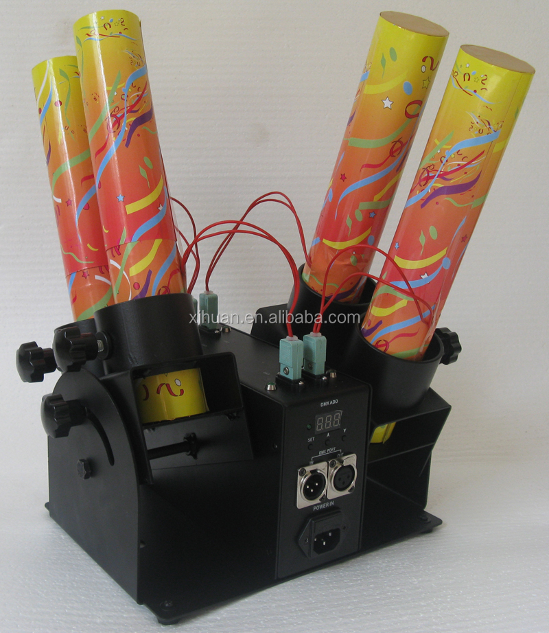 DMX 512 конфетти и стример один запуска (четыре выстрела) Электрическое пусковое устройство