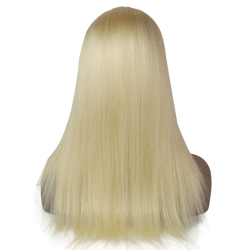 14 ''remy 12a 10'' 100% человеческие волосы Платиновые кудрявые блонд прямые 30 "полный прозрачный парик шнурка 180 плотность с темно-коричневым корнем