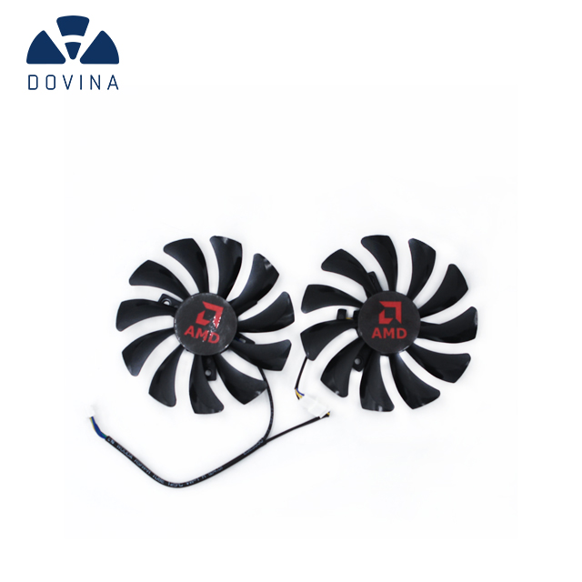4Pin охлаждающими вентиляторами GPU VGA видеокарты кулер вентилятор для RX580 RX570