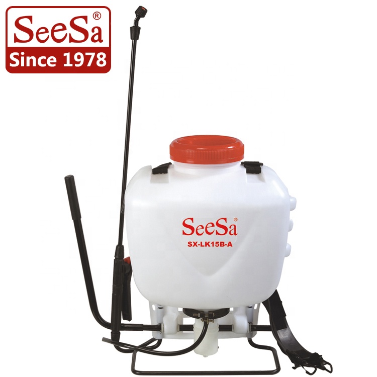 Seesa 15 л пластиковый рюкзак, ручное сельскохозяйственное оборудование для борьбы с вредителями, опрыскиватель
