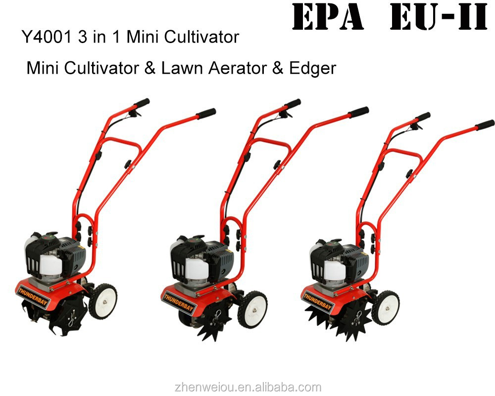 Многофункциональный 4 цикл 37cc edger/аэратор газона/мини-культиватор