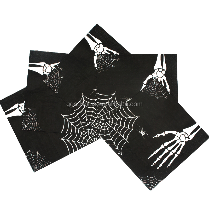 100% Virgin Wood Pulp Halloween decorative Print Paper Napkins