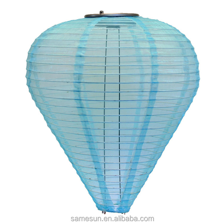 Xi'an Meilun Art&Craft New design Teardrop Shaped Solar Nylon fabric Lantern