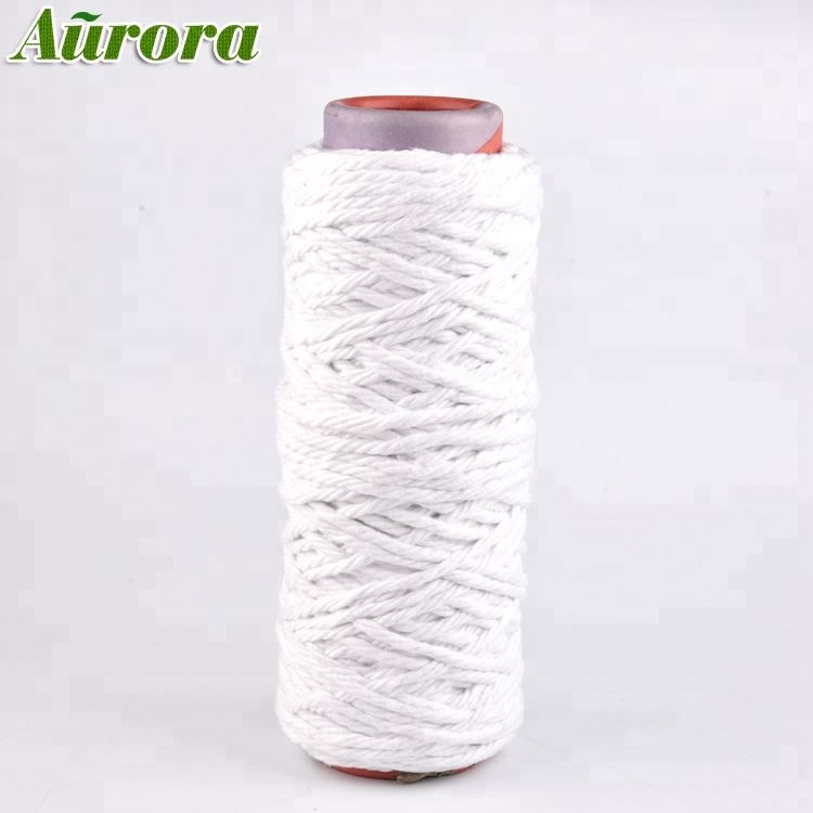 Factory manufacture white recycle yarn cotton mop NE0.7/2 polyester microfiber yarn for mop