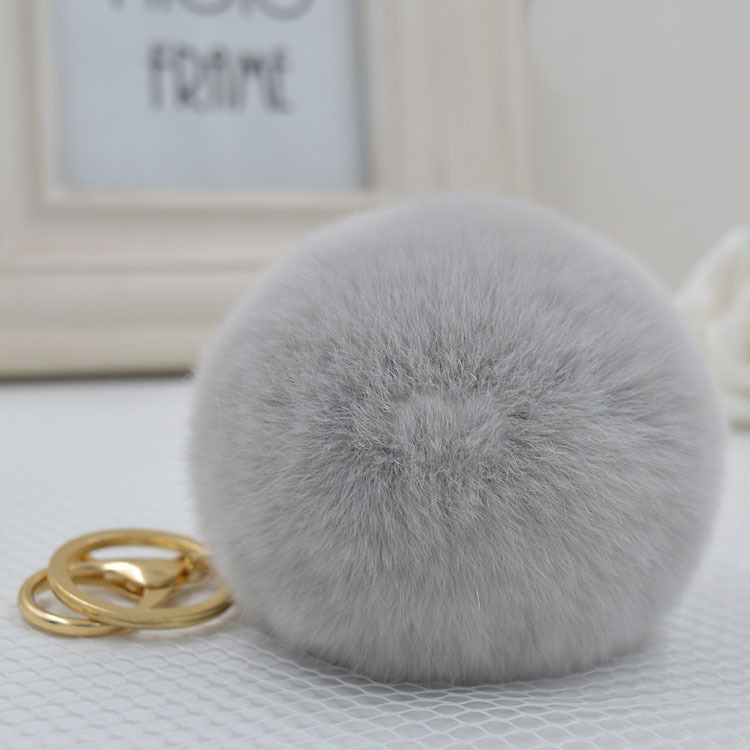 Real rabbit fur plush материал и нормальный Брелок Тип помпоном из лисиного меха брелок