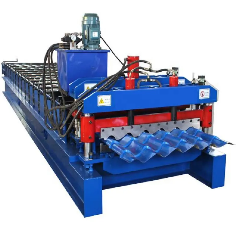 Aluzinc galvanized steel Tile Making Machine with decoiler and table
