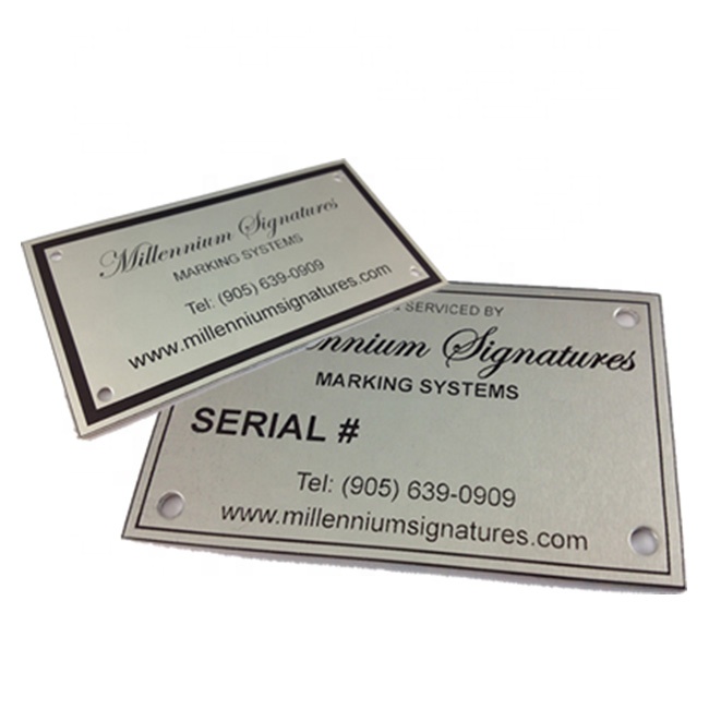 Custom Aluminum Etched Name Plate Tags Stainless Steel Engraved Nameplate Metal Label Logo For Industrial Equipment