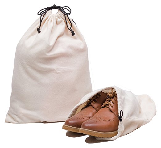 Alibaba Supplier Customize Drawstring Closure Package Pouch 100% Cotton Shoe Bag