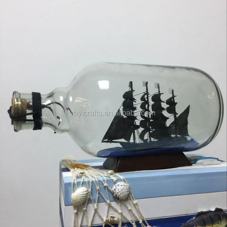 Vintage "Ship In A Bottle" Maritime Marine Nautical Boat