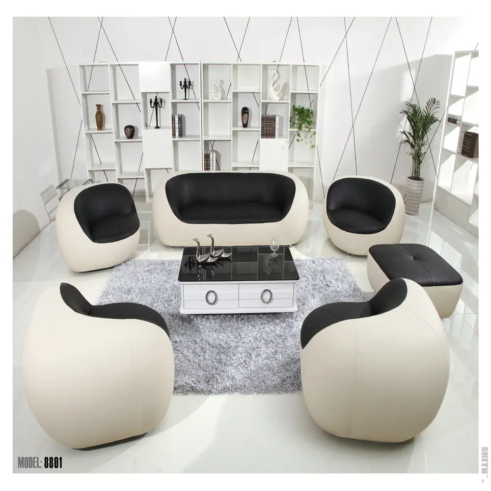 Latest Corne  Design Living Room Corne Luxury Relax Leather Modern Sofa Set