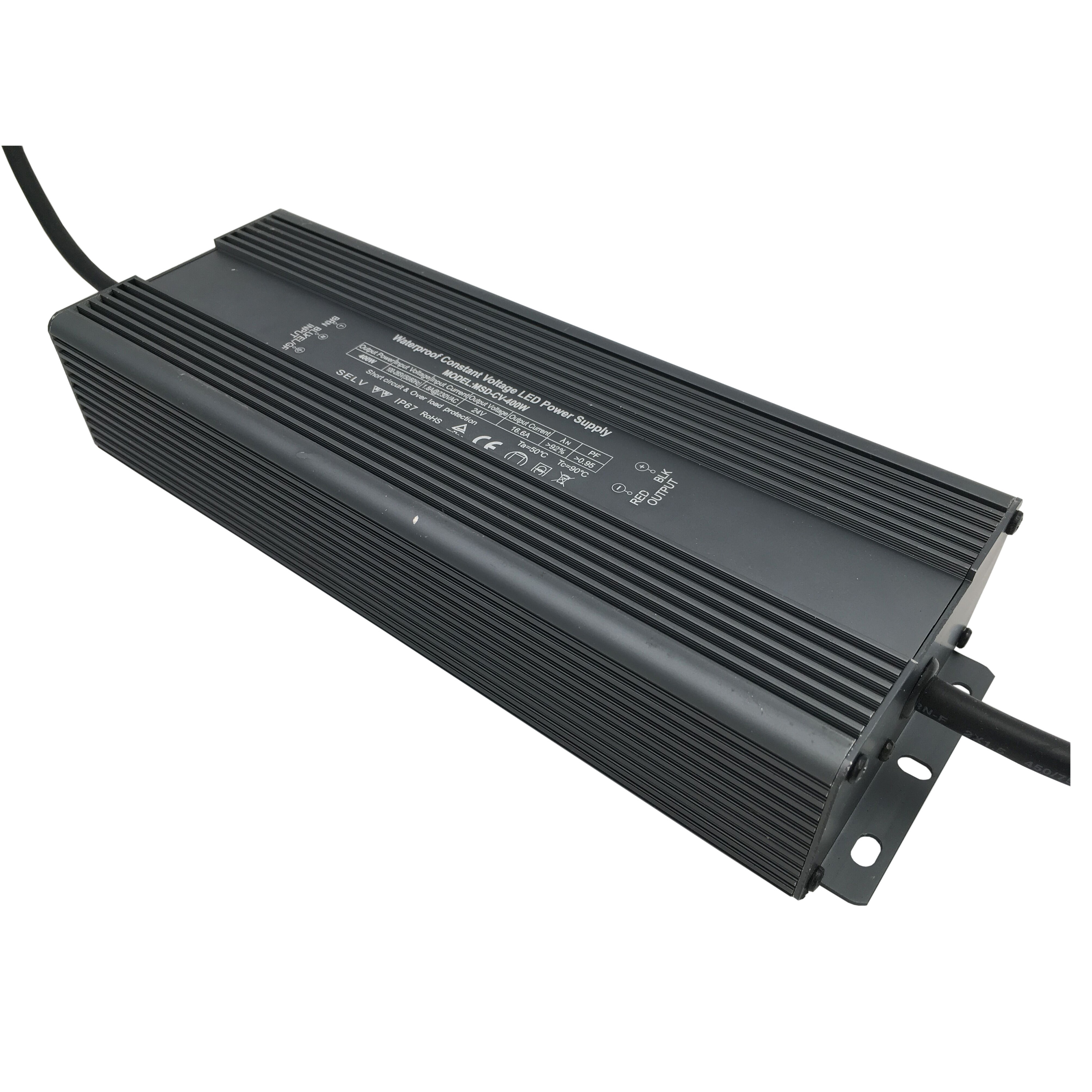 400W 24V CV flicker free waterproof constant voltage outdoor 5 years warranty CE TUV SAA passed led driver power supply