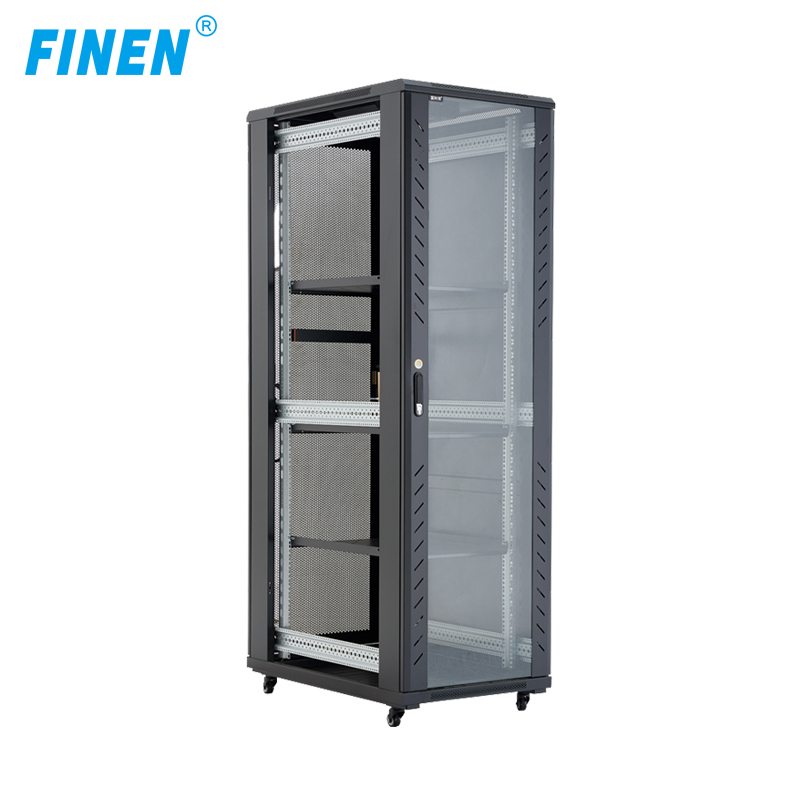 Высококачественный 19 "42U 600x1000 сетевой серверный шкаф со стеклянной дверью