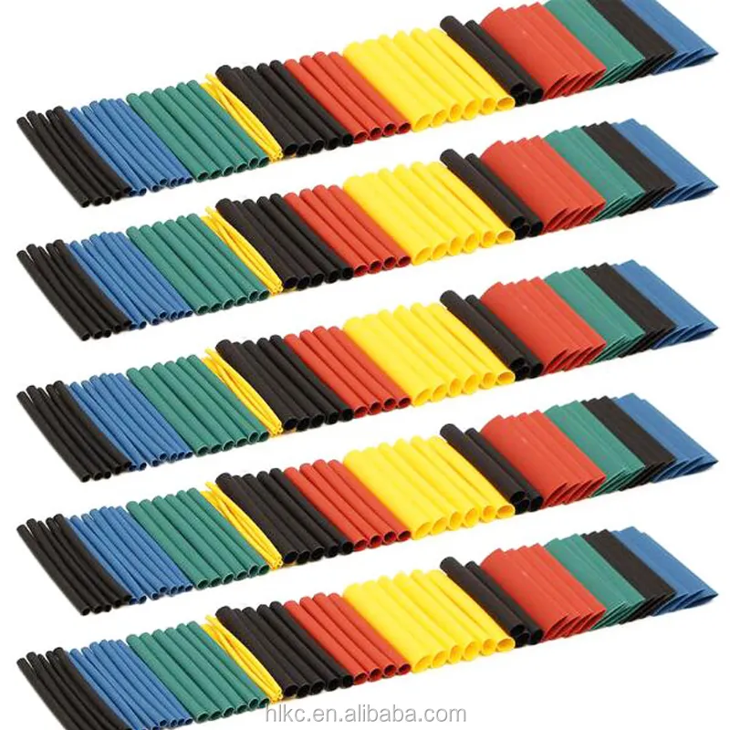 300pcs 8 Sizes Multi Color Polyolefin Heat Shrinking Tube Tube Sleeving Tube Assortment Sleeving Wrap Wire Kit Tubes Kits