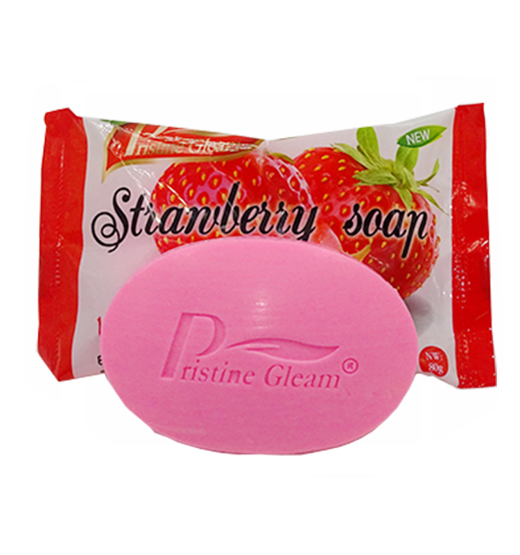 Best quality strawberry essential oil handmade hand face soap Whitening Anti-wrinkle OEM custom