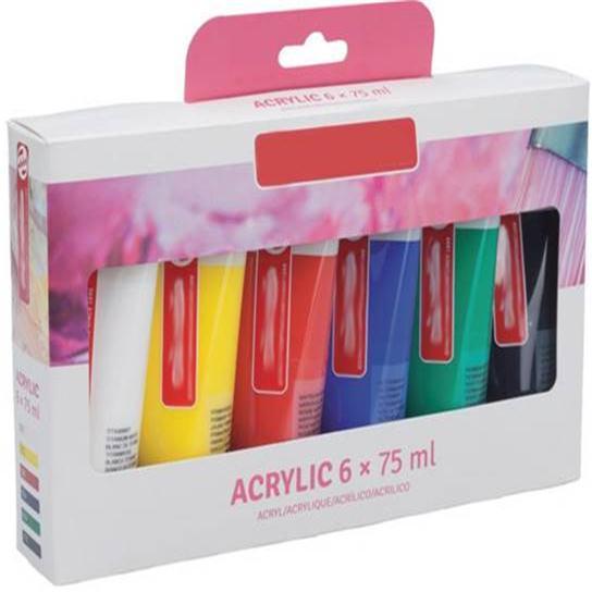 Acrylic Paint Set with Customized Packing logo containing brush