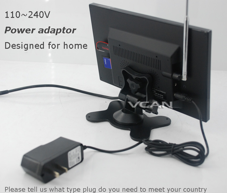 9 дюймов ЖК-монитор для контроля уровня сахара в крови с поддержкой USB, SD карт памяти, mp5 плеер встроенных Аналоговое ТВ VCAN0951