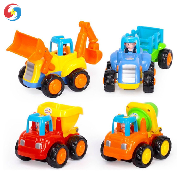 Hola игрушки пластиковые мини-трение для грузовых автомобилей, игрушки 4 вида стилей для детей Подарки GX1110371