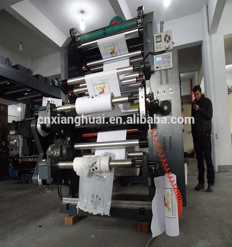 Бумажный рулон Flexo печатная машина хозяйственная сумка Flexo печатная пресс с керамическим роликом Anilox