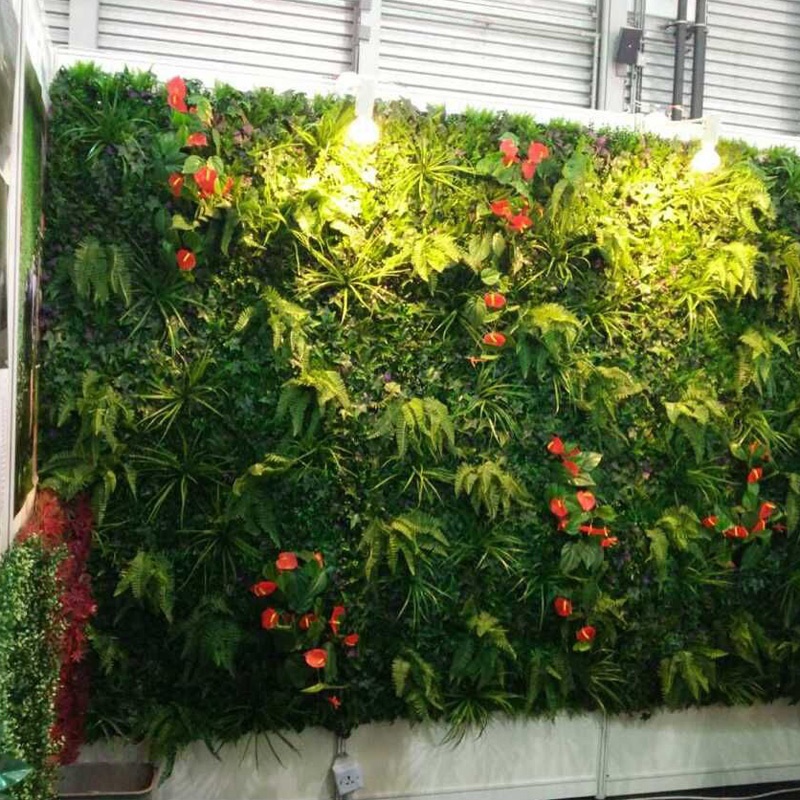 Декоративное вертикальное зеленое искусственное растение 40x40 дюймов, настенное растение для фоновой стены