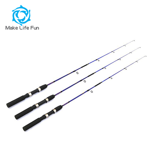 120/135cm Solid Fiber glass Shrimp Fishing Rod High Strength Winter Fishing Gear Custom Ice Fishing Rod