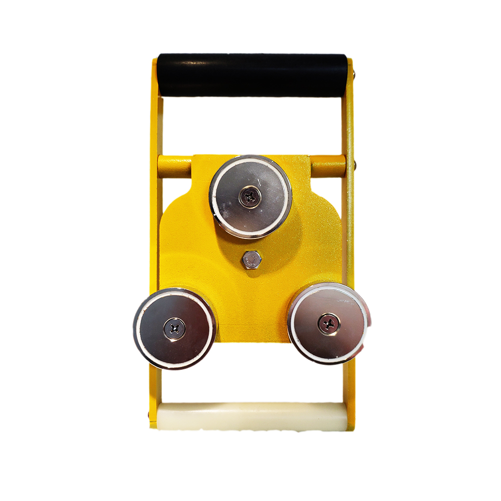 Marine yellow pilot ladder holding magnets