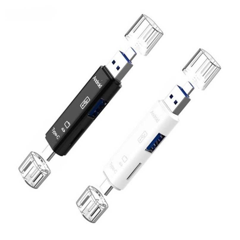 3 в 1 Многофункциональный Тип C Micro USB OTG USB 2,0 TF Card Reader адаптер тип-c флэш-накопитель адаптер для Android
