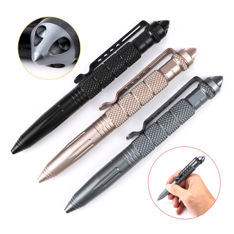 Emergency Survival Gear Tactical Self-defense Pen With Glass Breaker and 1st Ink Refill for Military Police and Car
