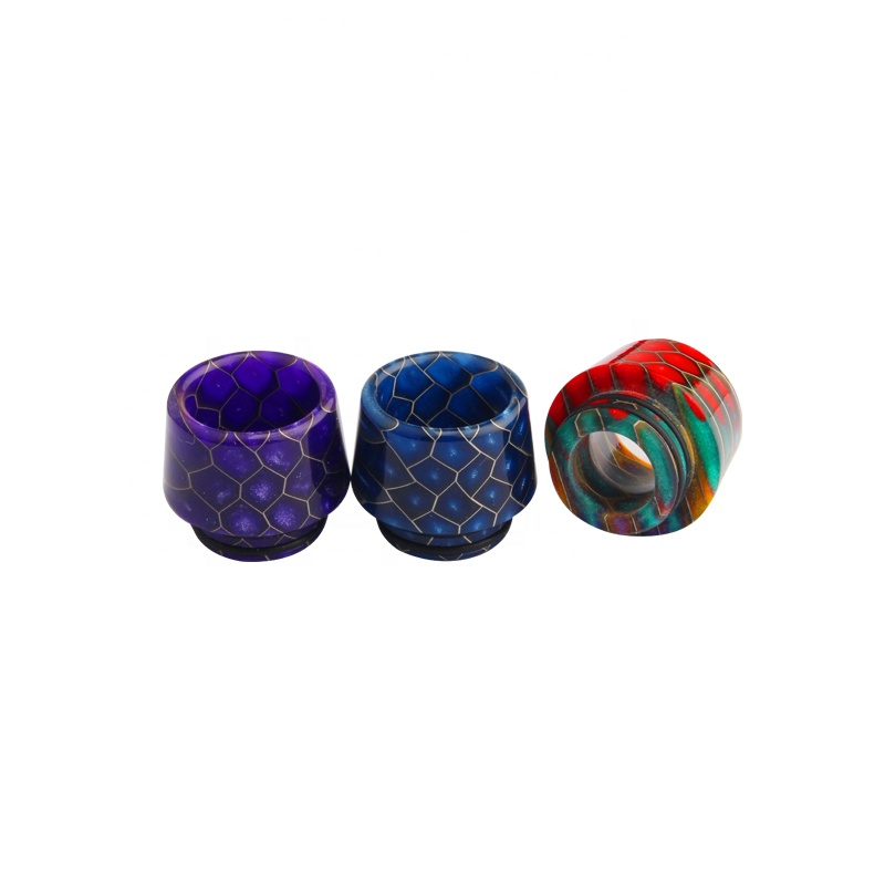Wholesale Customized Epoxy Resin Mouthpiece Vape drip tips Wide Bore 810 drip tip for RDA/RTDA Tank