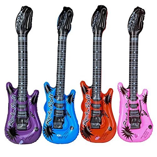 Надувные гитары Rock N Roll, надувные гитары, игрушки для детей, надувная гитара, детские праздничные принадлежности
