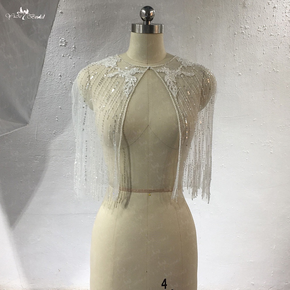 LZP417 реальные фотографии Yiaibridal элегантность бисером аппликации цветы Тюль Свадебная Накидка женская Иллюзия Свадебная шаль