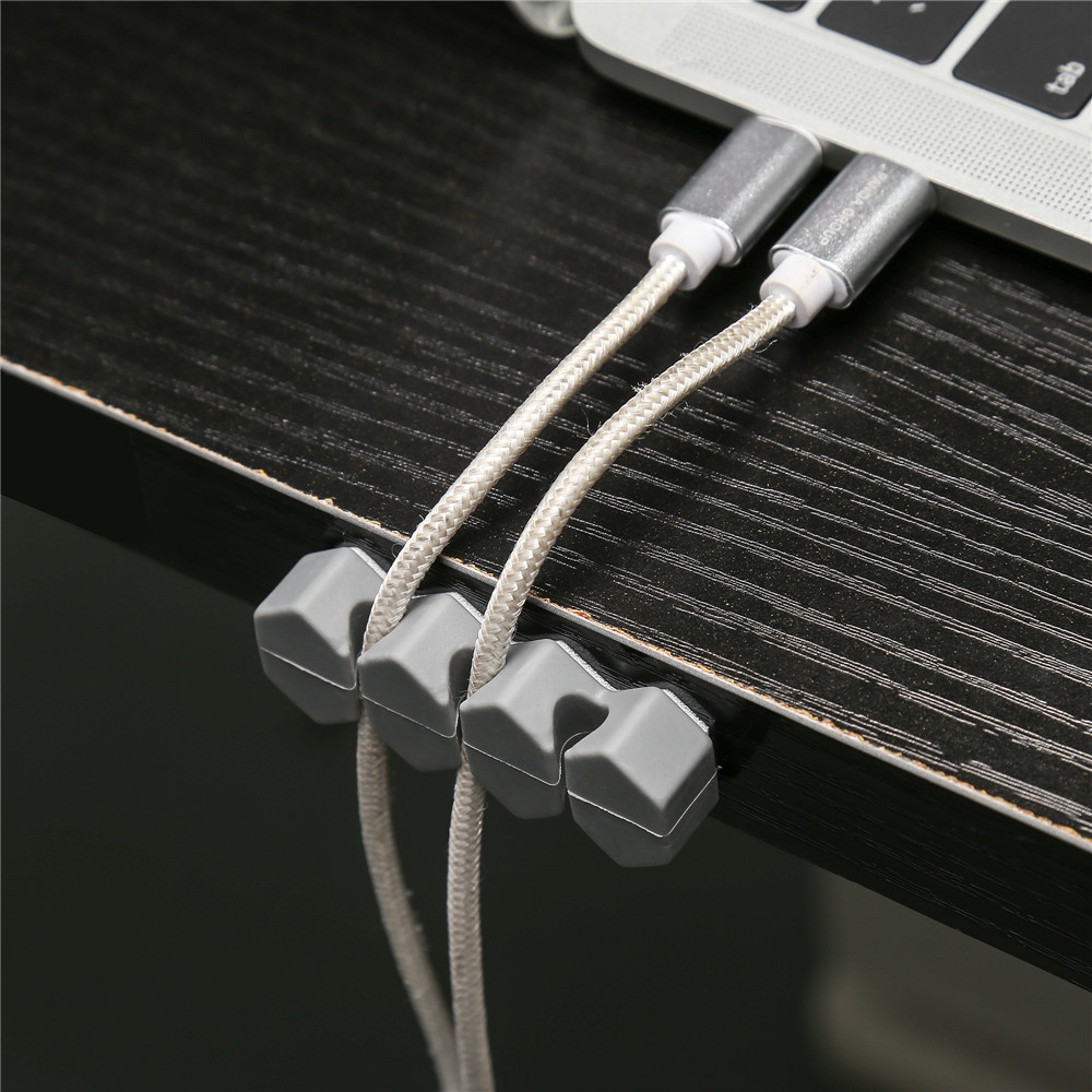 Прямые поставки с фабрики, MINISO стиль TPR USB Организатор кабельный зажим с Самостоятельная наклейка