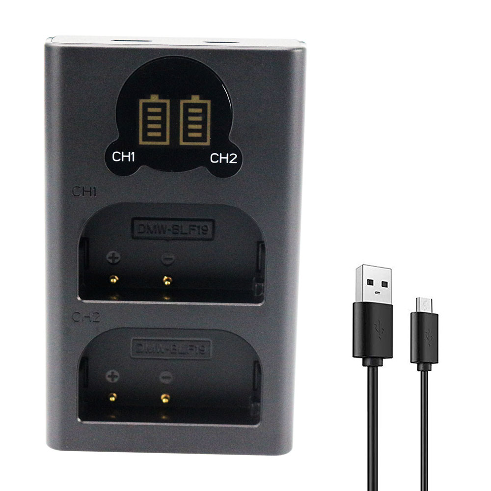 Powertrust двойной микро USB зарядное устройство с ЖК-дисплеем для Pansonic DMW-BLF19 батареи совместимы с цифрового фотоаппарата Panasonic Lumix DC-G9 DC-GH5