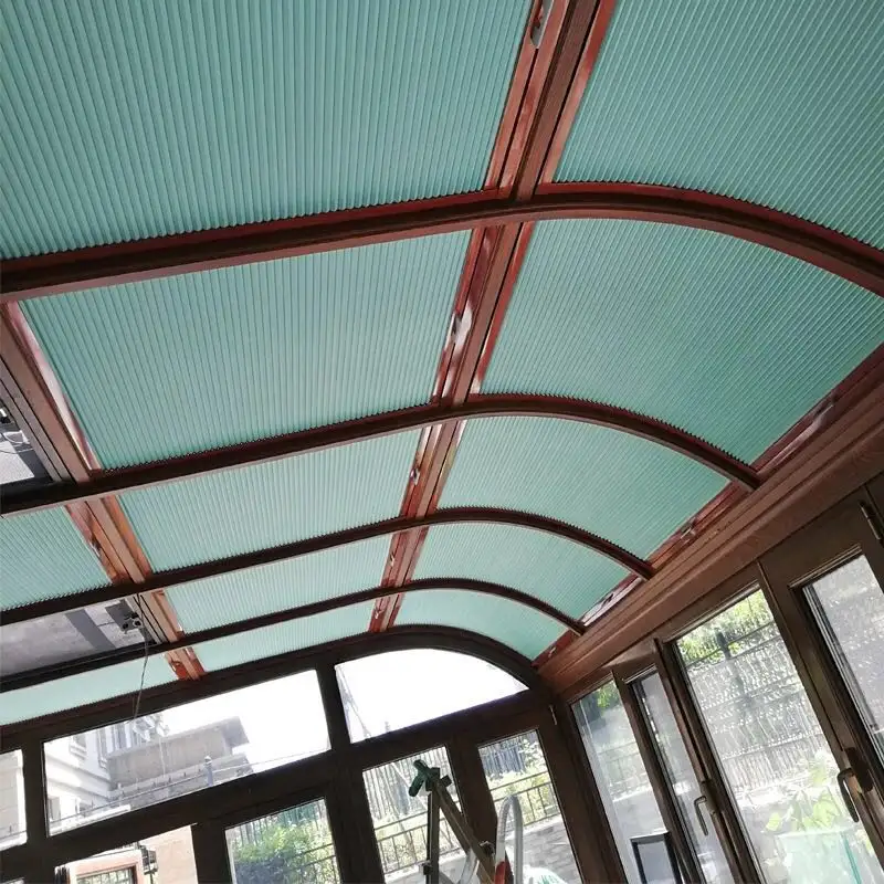 hotsale manual sunproof pleated cellular ceiling blind curtain