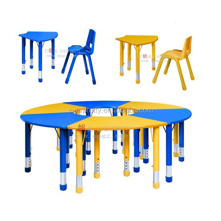 Children School Furniture, Table and Chairs for Kid, Kindergarten Table and Chair Set