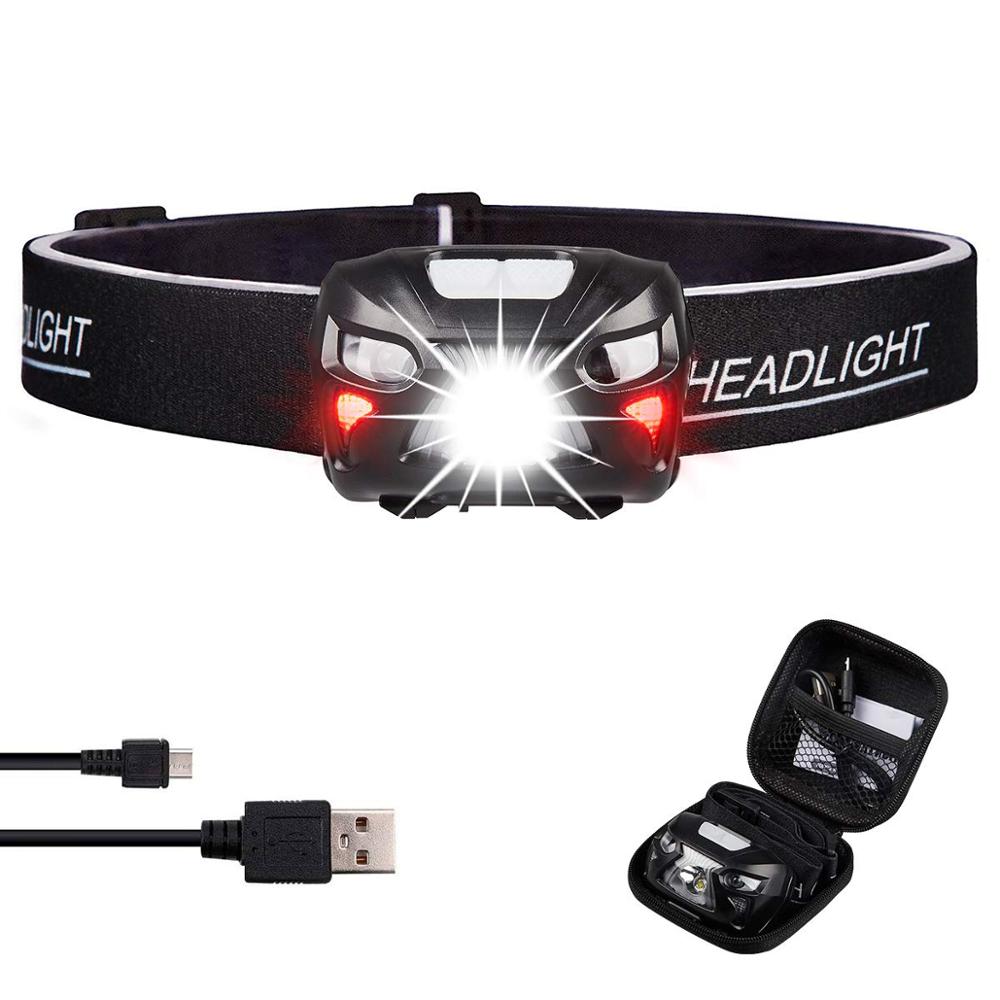 Ningbo Goldmore Ultra Bright Hands-free Rechargeable LED Headlamp with Portable Pouch, Best Headlight for Camping Hiking