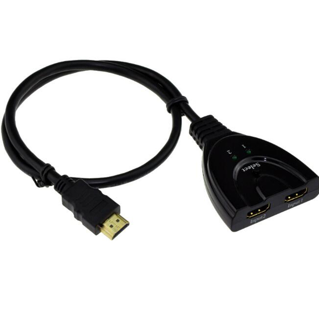 2 порта HDMI переключатель с пультом дистанционного управления/коммутатор/Селектор/разветвитель с аксессуар для намотки проволоки