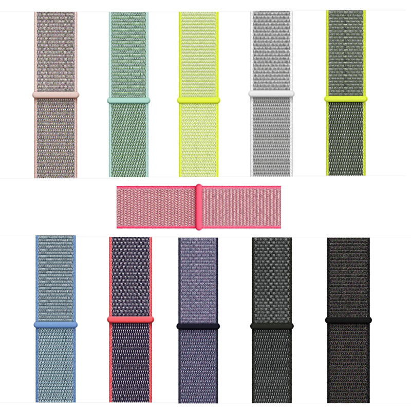 Ремешок спортивный для Apple Watch Band, мягкий легкий Воздухопроницаемый тканый нейлоновый спортивный браслет