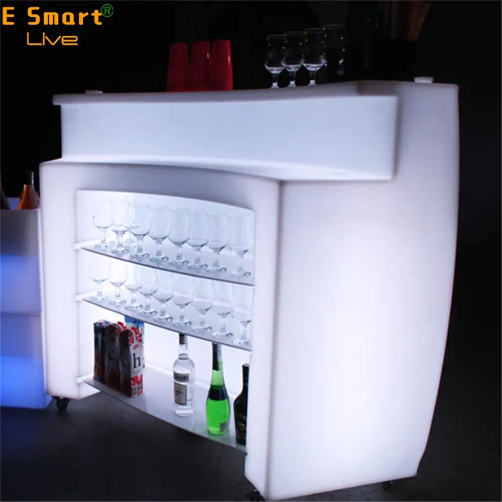 led bar counter/remote control RGBW color change led furniture led bar counter Mobile Bar