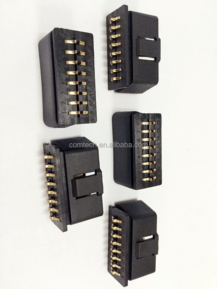 Новый OBD II 16P позолоченный Мужской Разъем