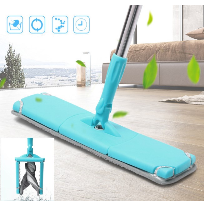 Automatic Squeezed Hand Free Microfiber Floor Mop with 2pcs microfiber