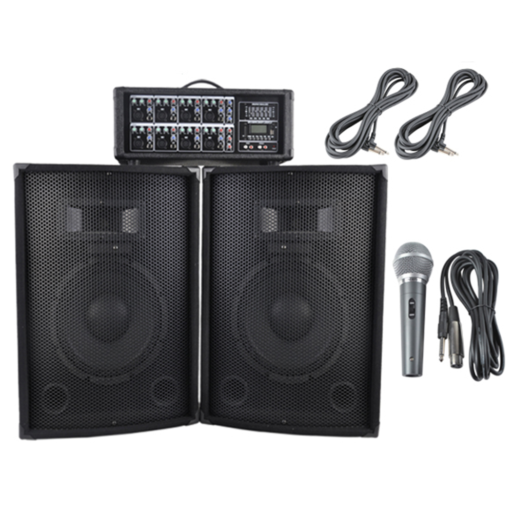 Точность Pro Audio PPS815L 2 пассивный деревянный динамик PA акустическая система с усилителем